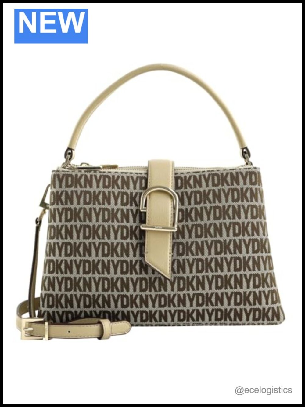 Chino/Light Khaki Faux Leather Top Handle Satchel Purse for Women
